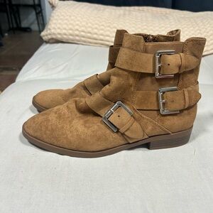 Stylish Tan Suede Ankle Boots